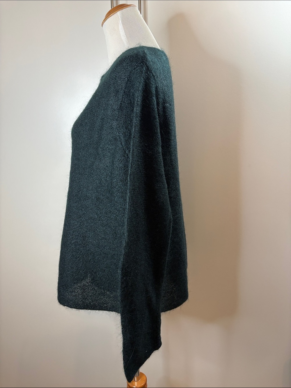 Eileen Fisher Plush Scoop Neck Mohair Blend Sweater in Deep Teal L - Picture 5 of 6